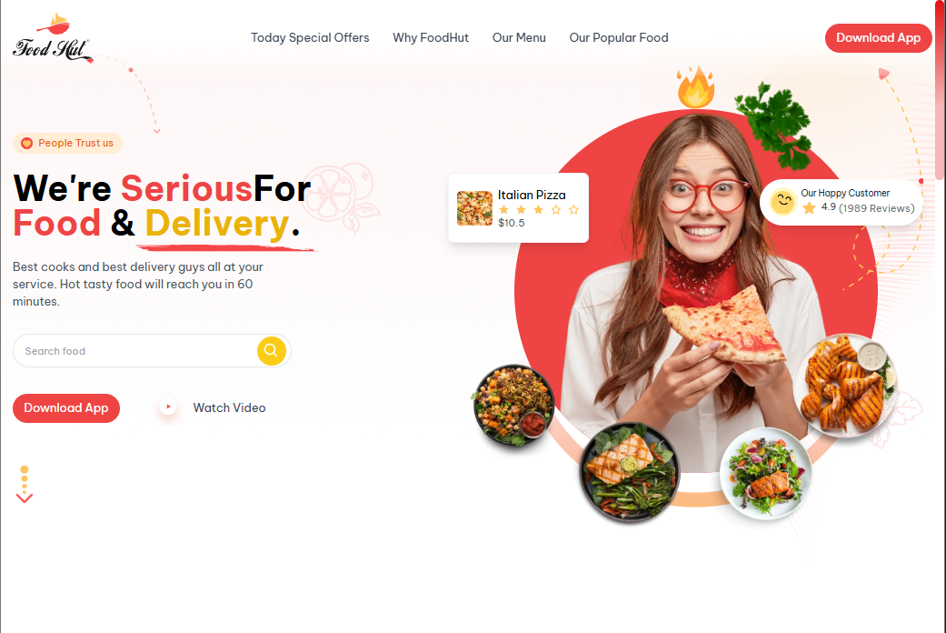 🍽️ Food Hut - AngularJS project screenshot